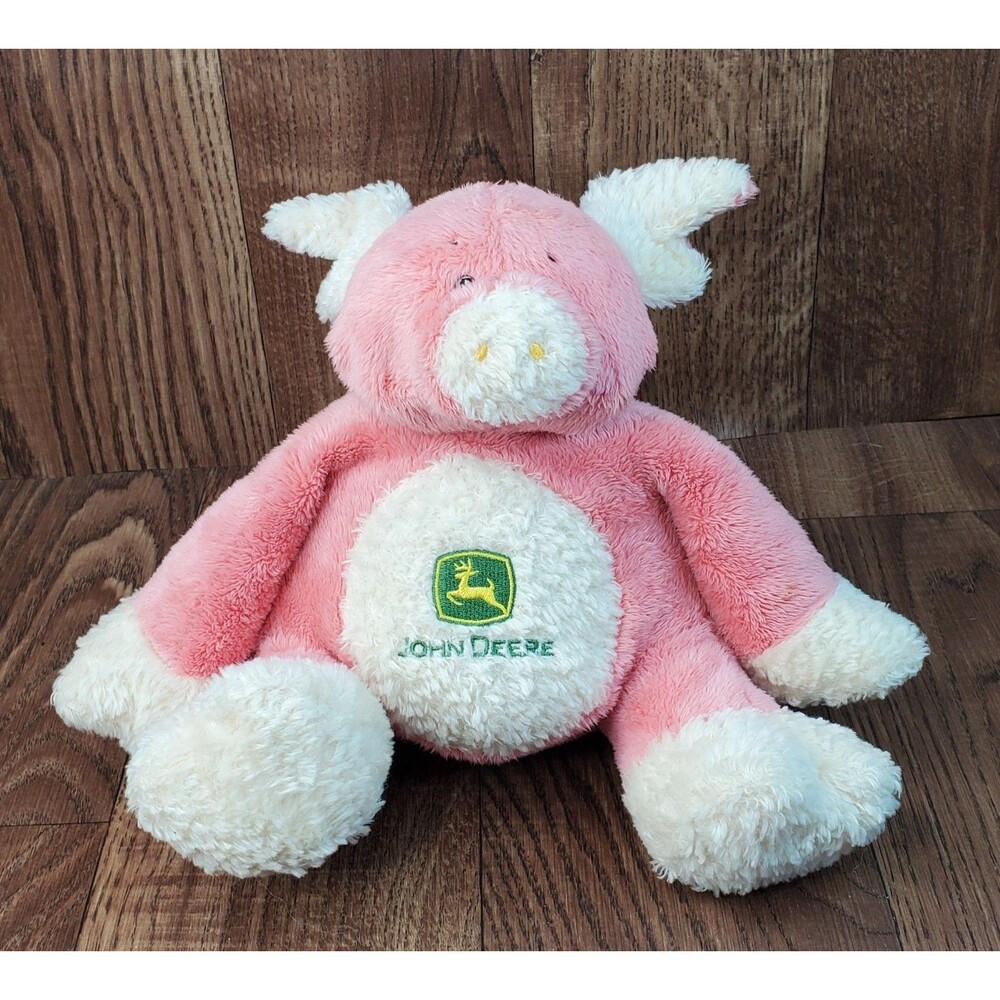 John Deere This Little Piggy Pig Pink Animated 9" Plush Learning Curve 2006
